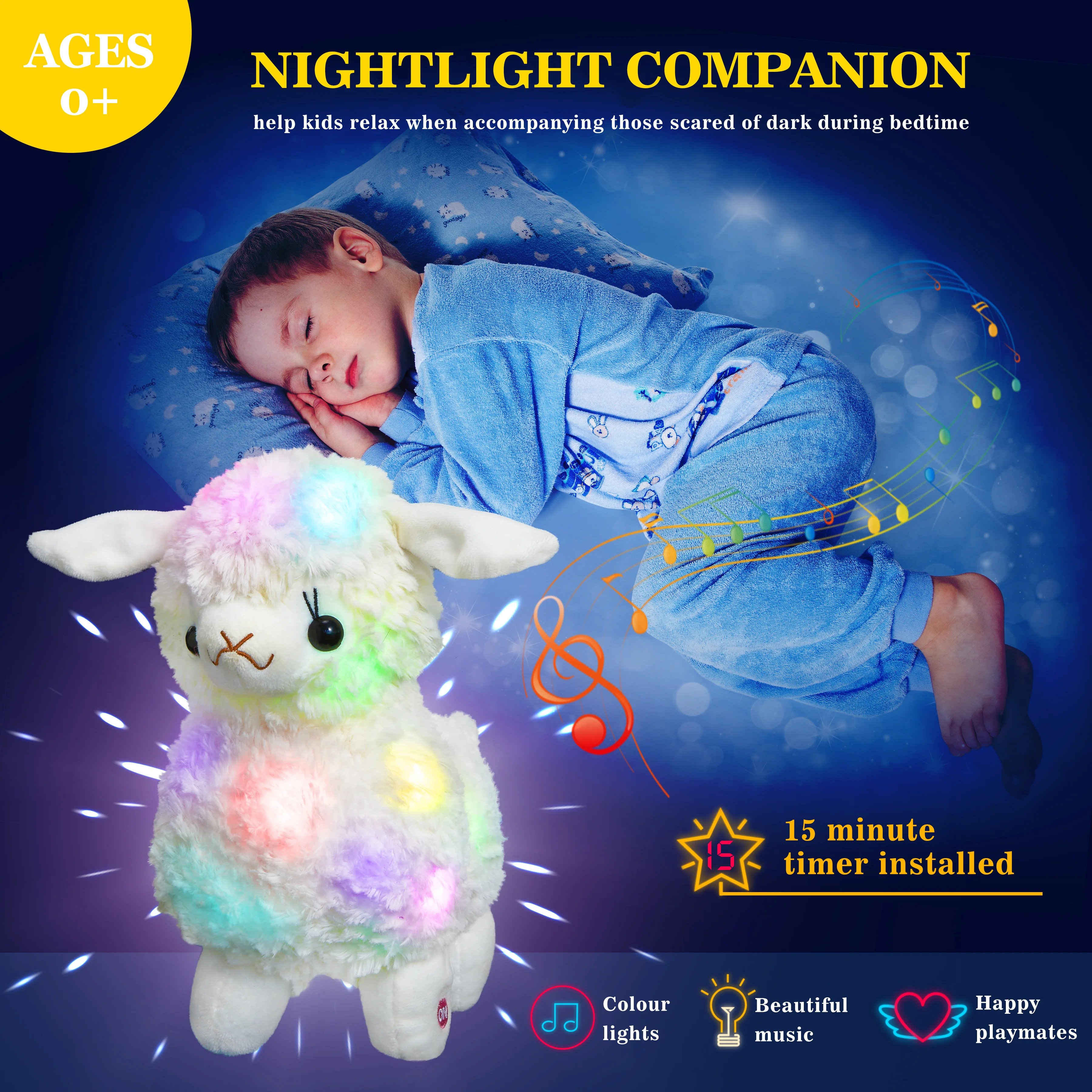 BSTAOFY Light up Music Happy Birthday Puppy Dog Soft Plush Pillow Birthday Stuffed Animal Dog Birthday Gift for Toddler Kids Girls, 14'' 並行輸入品 Bstaofy Light up Musical Twinkle Star Lullaby Glow Light up Stuffed  Animated LED Toys Soft Cuddly Singing Christmas for Toddlers
