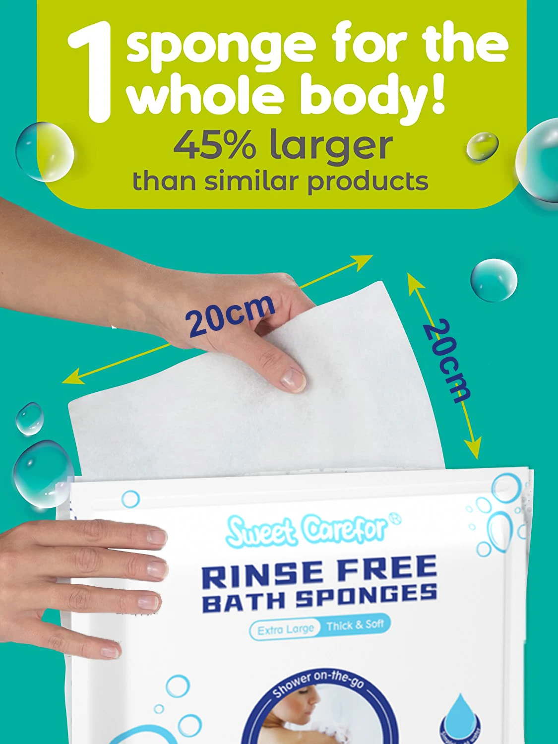 Rinse Free Bath Sponges For Bathing shampooing Very Convent Totravel Rinse Free Bath Sponges For Bathing shampooing Very Convent Totravel