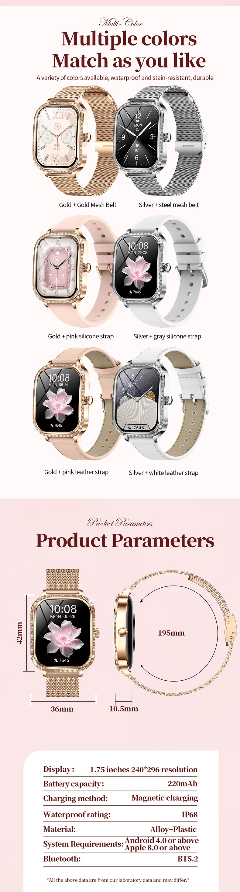 If you are searching for a supplier of a product with perfect quality control and highly competitive prices, which gives you an advantage in expanding your local market, then contact us now! Competitive suppliers of Fashion Smart Watch MK88 Fitness Tracker 1.75inch TFT Display IP68 Waterproof 220mAh Android Relojes Smartwatch 2026 for Ladies
