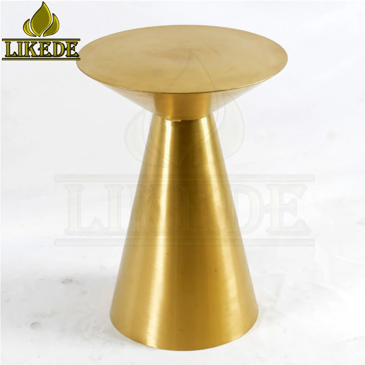 Hot Sale round Stainless Steel Coffee Table with Gold Metal Legs Furnishings masterpiece