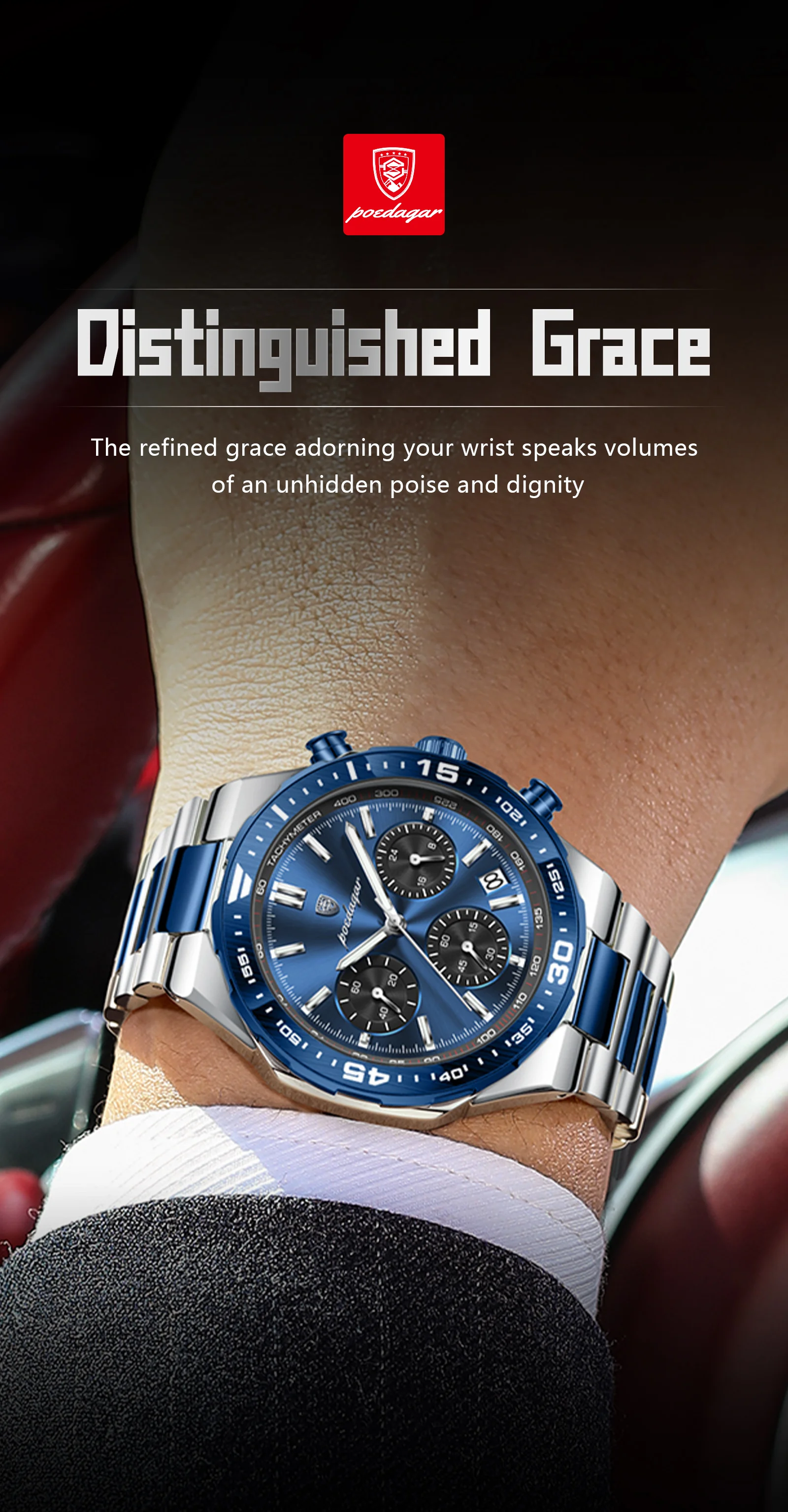 Poedagar 697 Business Chronograph Men's Watch