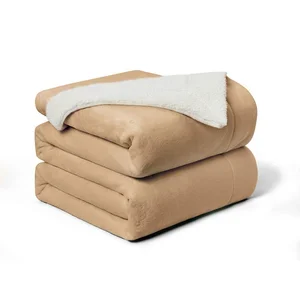Factory Direct Double-Sided Flannel Fleece Blanket Solid Blankets for Winter Soft Blanket