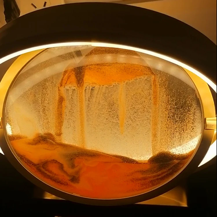 Slow Flow Sand Table Lights Quicksand Painting Hourglass Manual Decoration Color Sandscape Scenery Quicksand Lamp