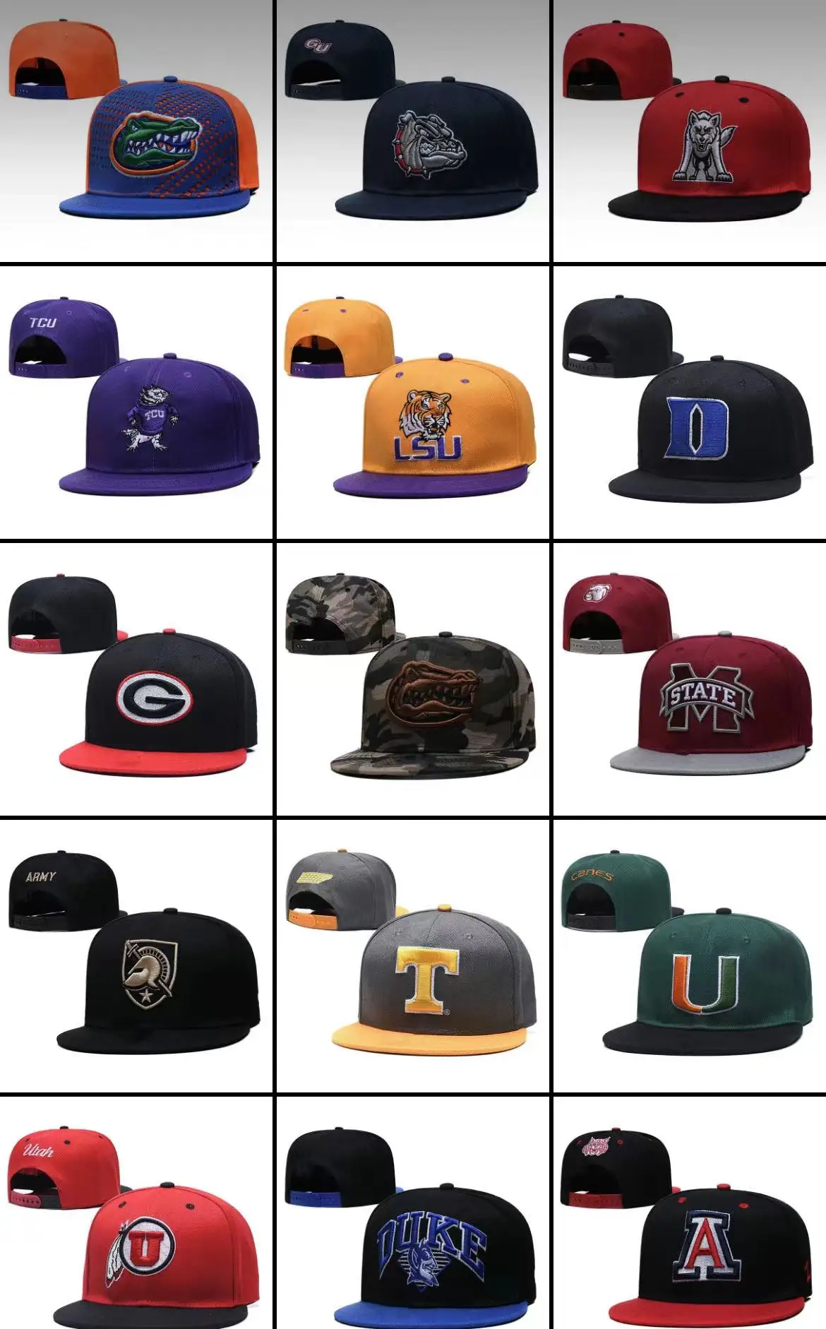 Huayi All American College Football Team Nca A Hats Caps Snapback ...