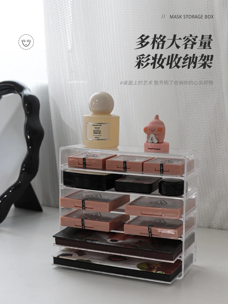 Eyeshadow Palette Organizer Eyepowder Storage Tray Cosmetics Rack Makeup Tools Compartment Holder Acrylic Makeup Organizer supplier