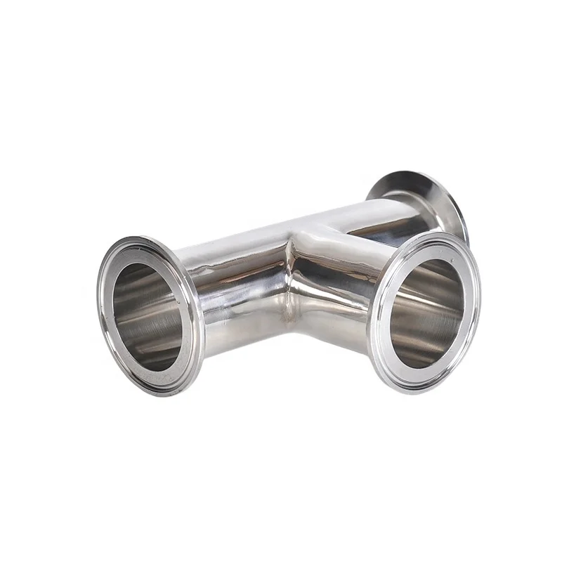 Tee Stainless Steel Clamp Medical Tee Inside And Outside Mirror Polished 3A Quick Connector