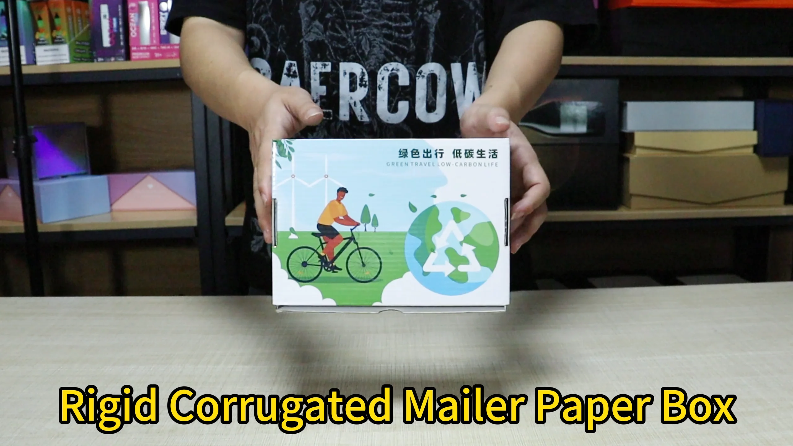 Custom Logo Color Cardboard Folding Box Packaging Mailer Box Shipping ...