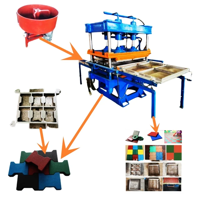 New Rubber Roof Tiles Mat Making Machine From Crumb Rubber Tire Recycling