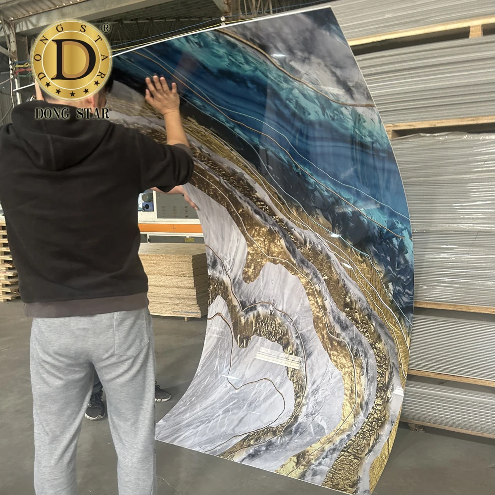 4x8 3D Design ANY Pattern 3mm PVC Wall Panel UV Marble Sheet for Indoor Decoration
