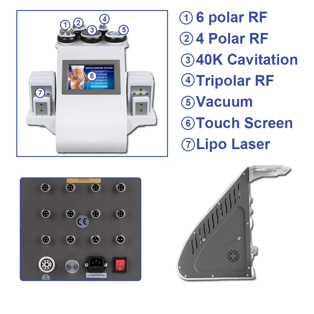 Mini 40K Cavitation Rf Slimming Machine Lipo Laser Ultrasonic Liposuction Slimming 40K Cavitation Rf Slimming Machine
