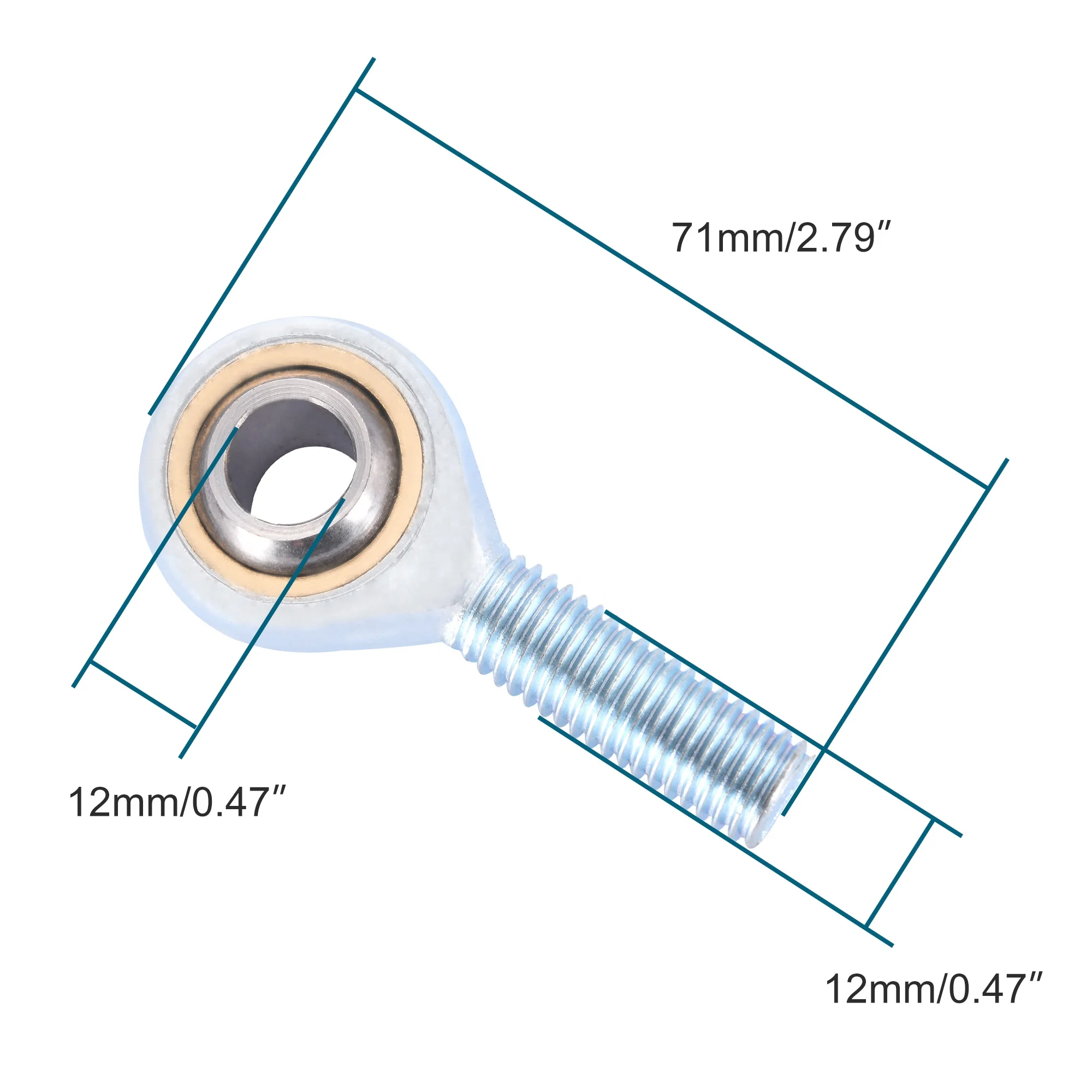 GOOFIT Ball Joint 12mm Replacement for ATV Quad Moped Scooter Dirt Bike Go Kart