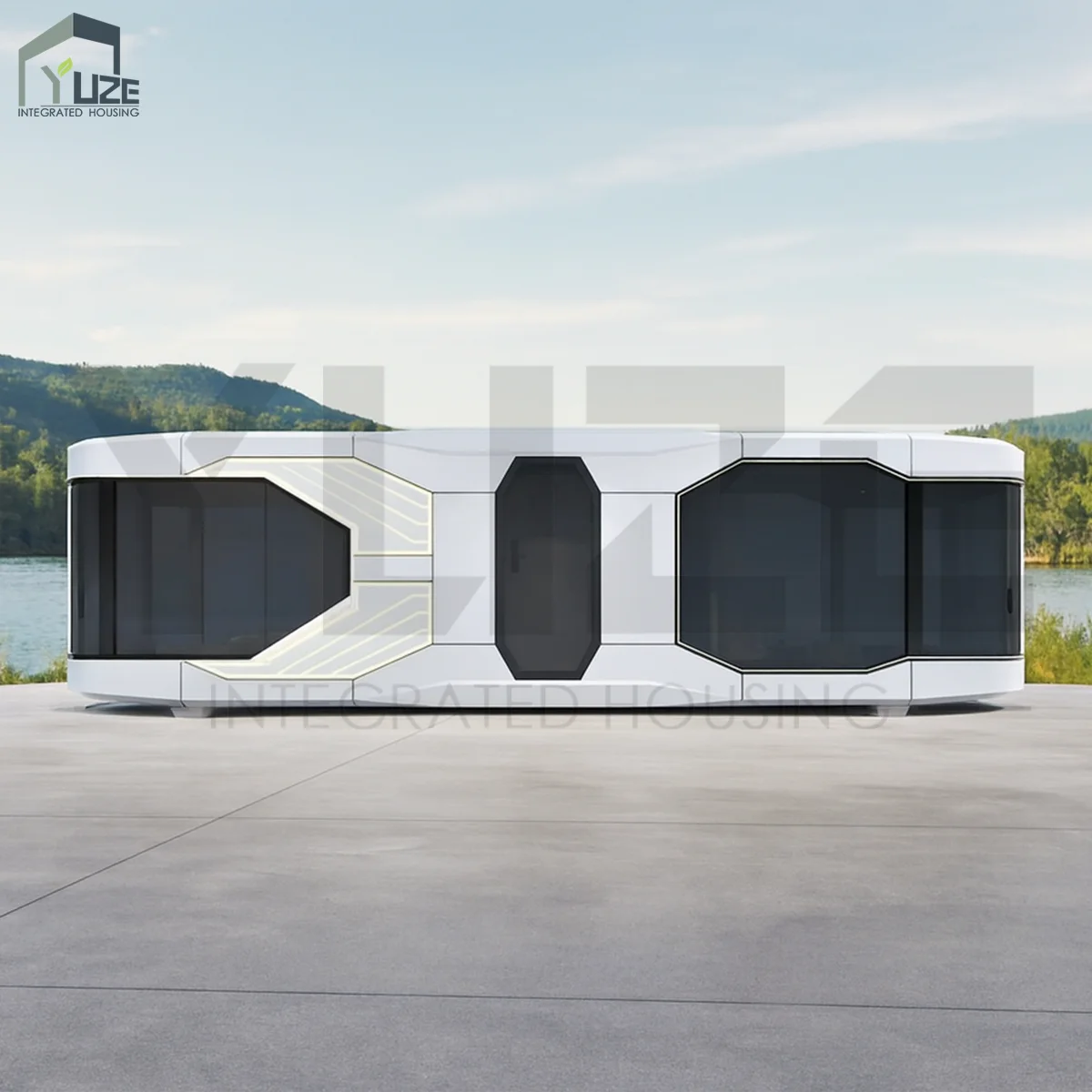 Luxury Minimalist Style Space Capsule House Integrated Design Camping Capsule Hotels for Resort
