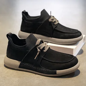 2026 Spring New Men's Business Casual Shoes Lace-Up Slip-On Comfortable All-Match Round-Toe Design with Soft Soled