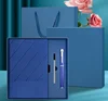 blue notebook+pen