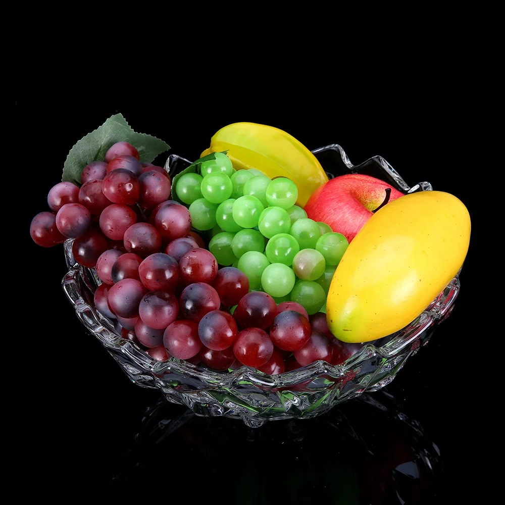 Wholesale High Quality Fruit Plate Cheap Price Soda Lime Glass Fruit Bowls Dishes for Storage