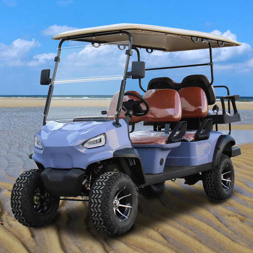 2024 China manufacturer hot selling product 4 wheel electric 48 volt legal street golf cart 6 passenger electric golf cart open