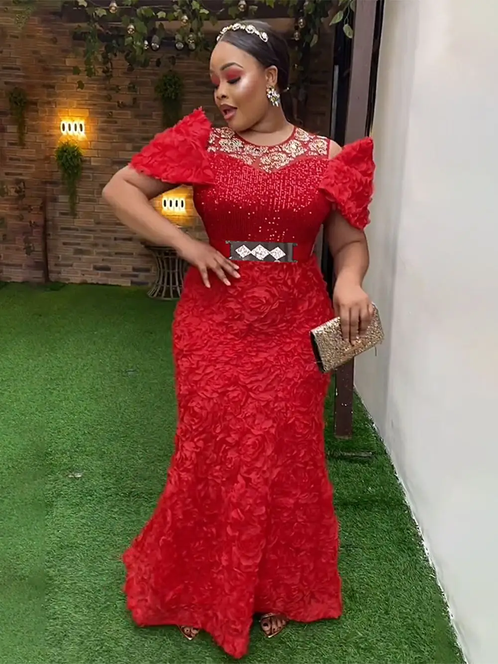 2023 Elegant Turkish African Dresses for Wedding Luxury Sequin Ladies Clothing 2023 Elegant Turkish African Dresses for Wedding Luxury Sequin Ladies Clothing