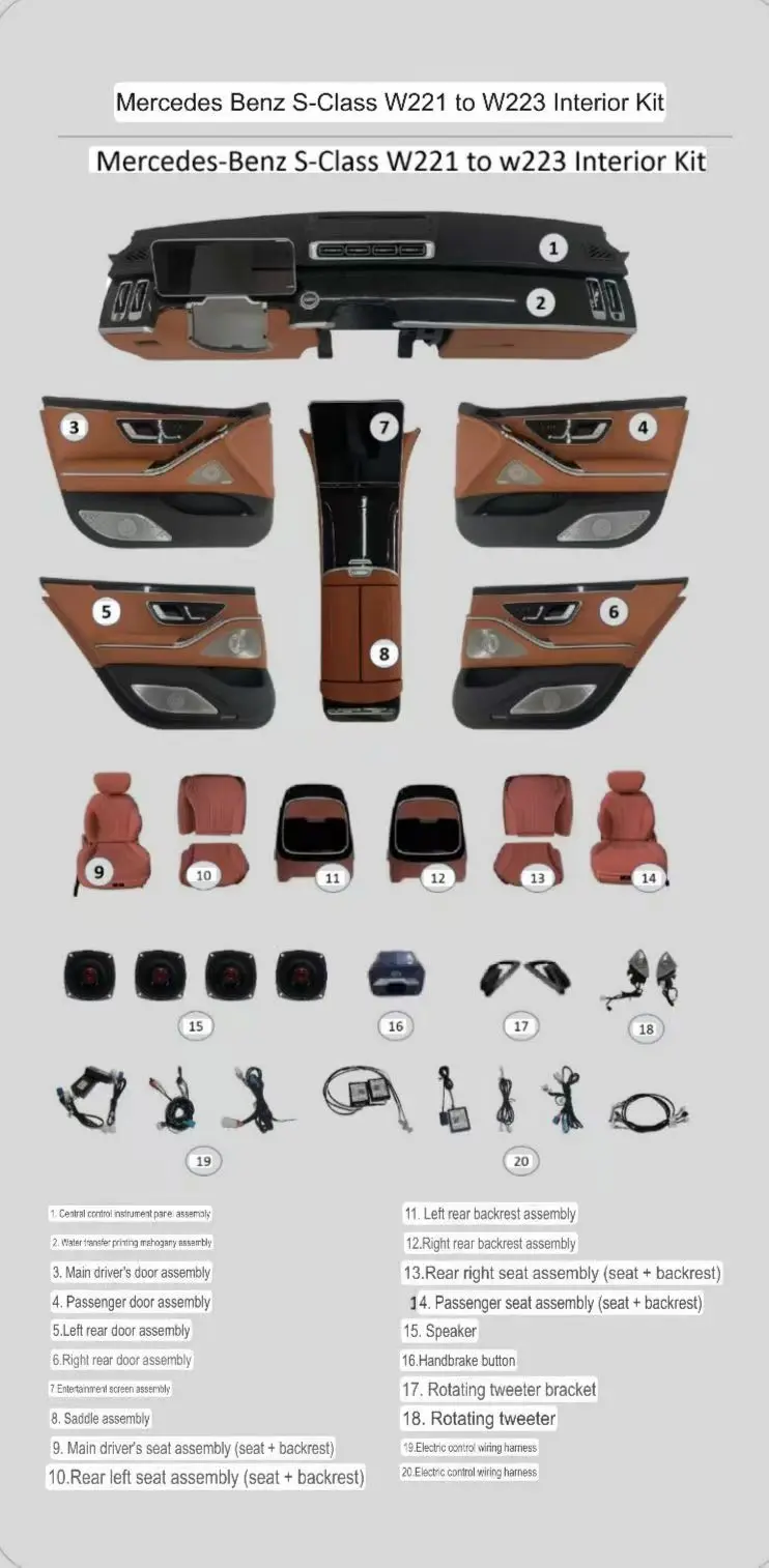 Mercedes-benz W221 Interior Upgrade Kits - W223 Style