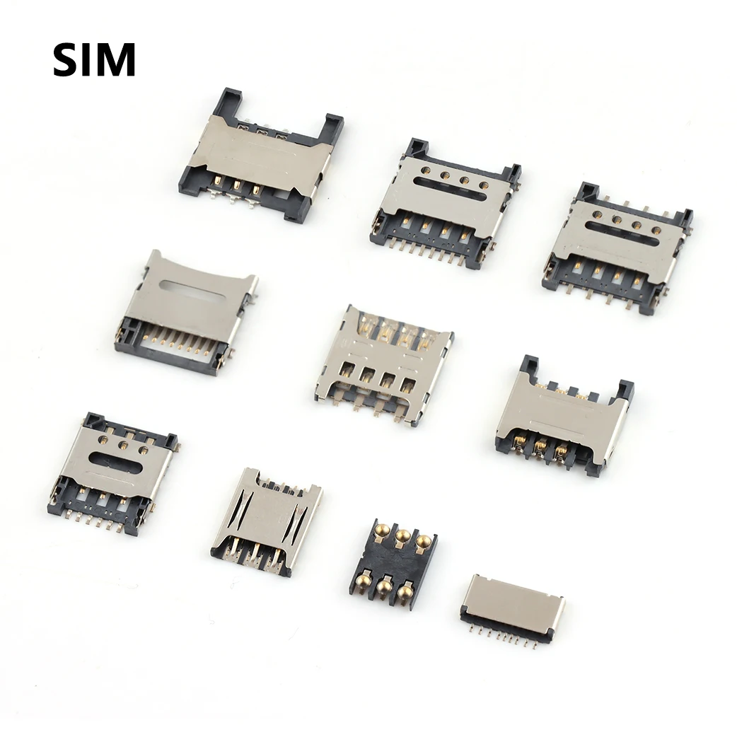 Micro Nano Push Sim Card Connector Memory Card Connector 6pins Nano Sim Card Socket