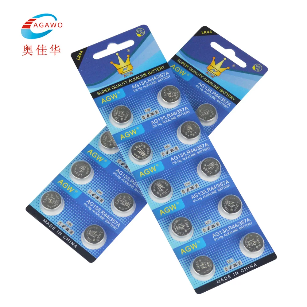 CROWN C LR44 factory direct supply 1.5V button cell 140mAh lr44 button cell battery