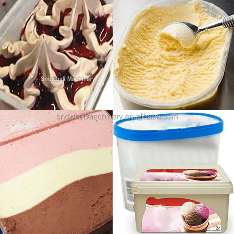 Semi Automatic Cup Cone Box Pints Family Size Container Gallon Bulk Ice Cream Filler Family Pack Ice Cream Filling Machine