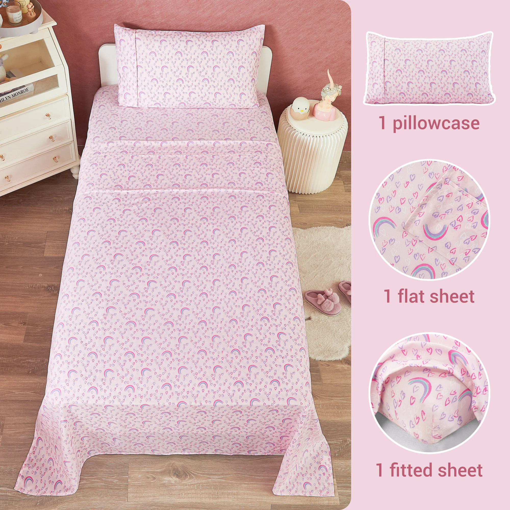 Wholesale Aoyatex Kids 4 Piece Microfiber New Design Bed Sheet Set factory