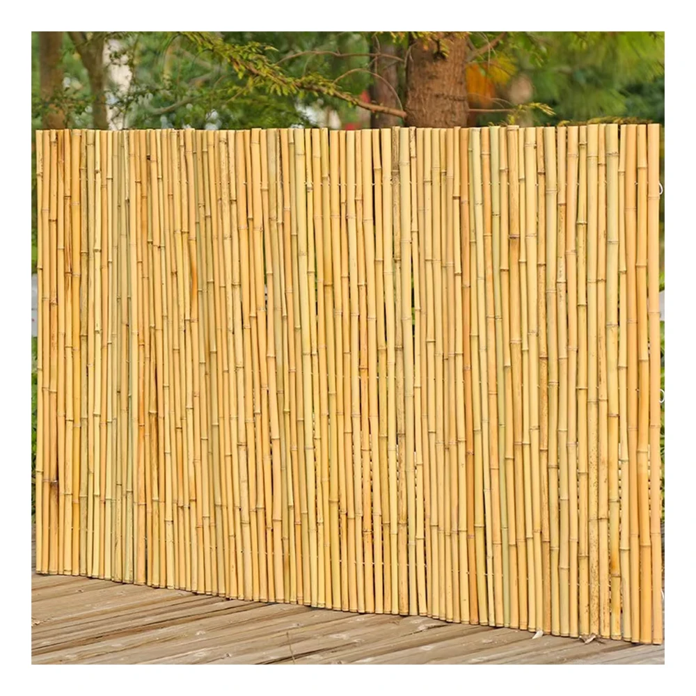 Garten-Sichtschutz Gnstiger Natrlicher Bambus-Zaun-Rolle  Bambus-Zaunpaneele
