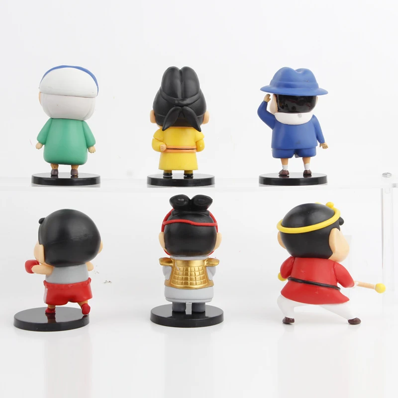 High Quality Crayon Shin Chan COS Costume Van Gogh Goku Cartoon Figurine Figurine Desktop Cake Decoration for Kids