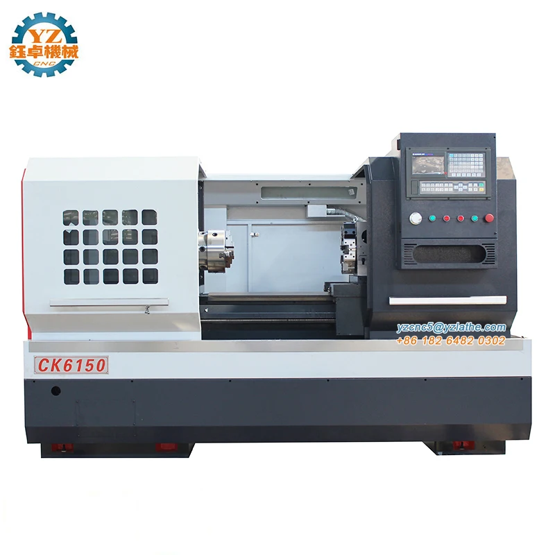 YZ CNC Machine Tool Equipment 7.5kw Heavy Duty Metal Lathe Machine CK6150 With 3 - Step Gearbox