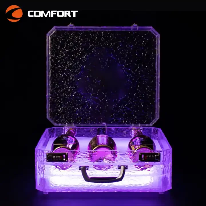 アクリル製 LEDボトルディスプレイケース カスタムメイド 照明付き展示