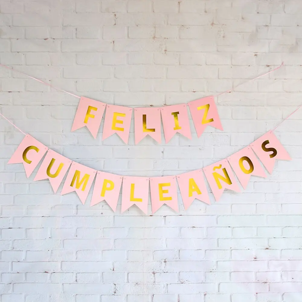 11.5*16cm Spanish Feliz Cumpleanos Paper Bunting Banners Flags Happy  Birthday Banner Kid Birthday Party Supplies K144| Alibaba.com