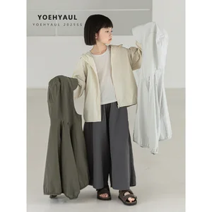 YOEHYAUL CD1283 4-15T Anti-UV Big Kids Girl Sun-protection Jacket Child Custom Logo Hooded Sun Protective Clothing Jacket Coat