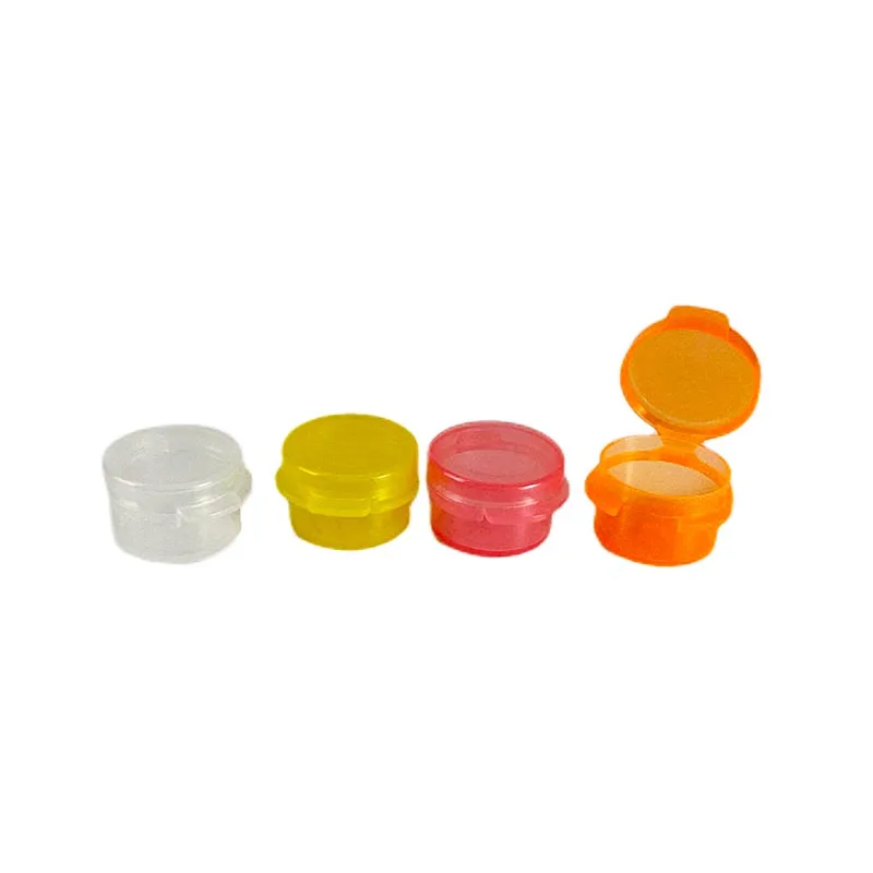 Factory Direct 1ml Clear Sample Jar 1g Polypropylene Flip Top Plastic Jar for Concentrate Cosmetics Container