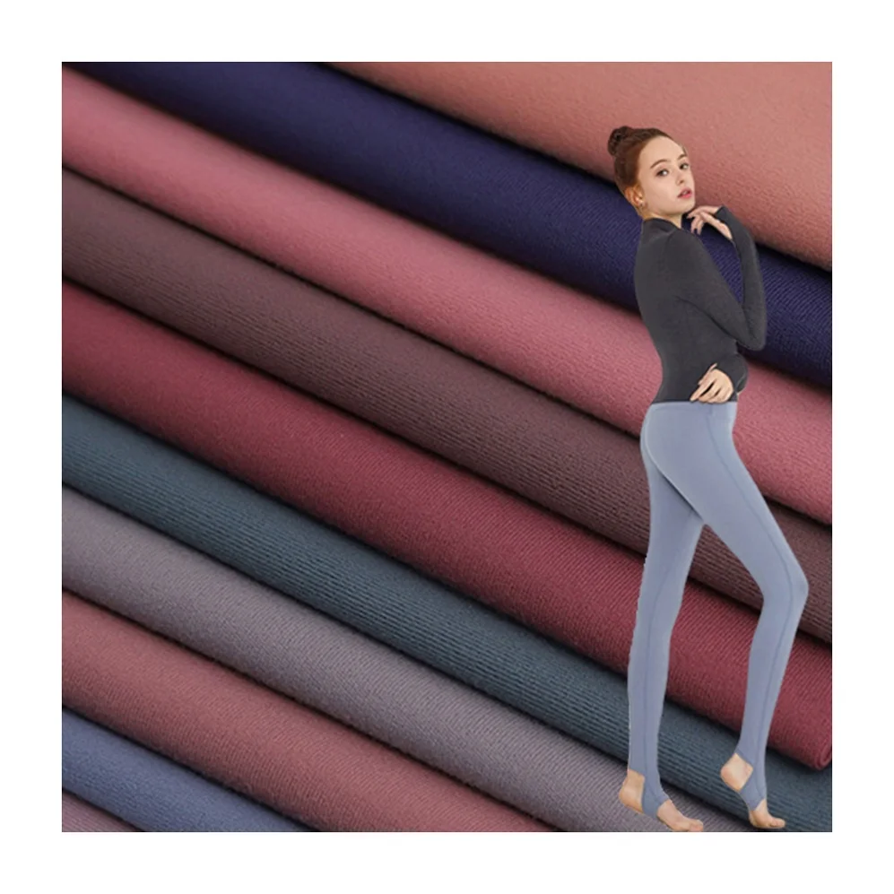 210gsm двойной боковой 71% нейлон 29% спандекс ткань Женская активная одежда для йоги леггинсы