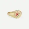 Pink peach blossom ring