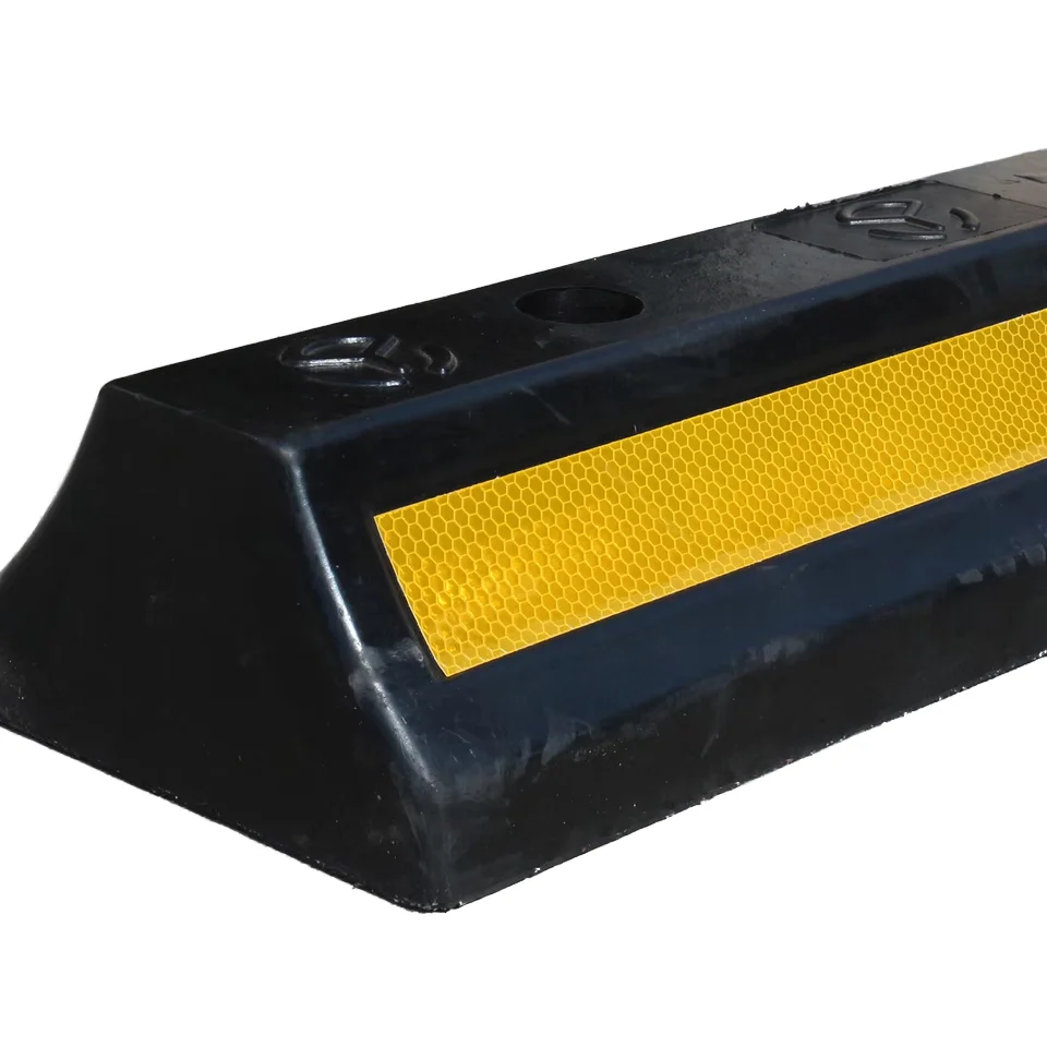 Heavy Duty Length 75 Vehicle Wheel Stop Rubber Parking Tire Block for Cars, Trucks, Buses, Vans, Trailers, RVs, and Forklifts