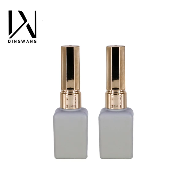 High Quality Nail Polish Bottle Empty Glass Square 15ML Packaging Matte Frosted Nail Glass Bottle For Color Gel Nail