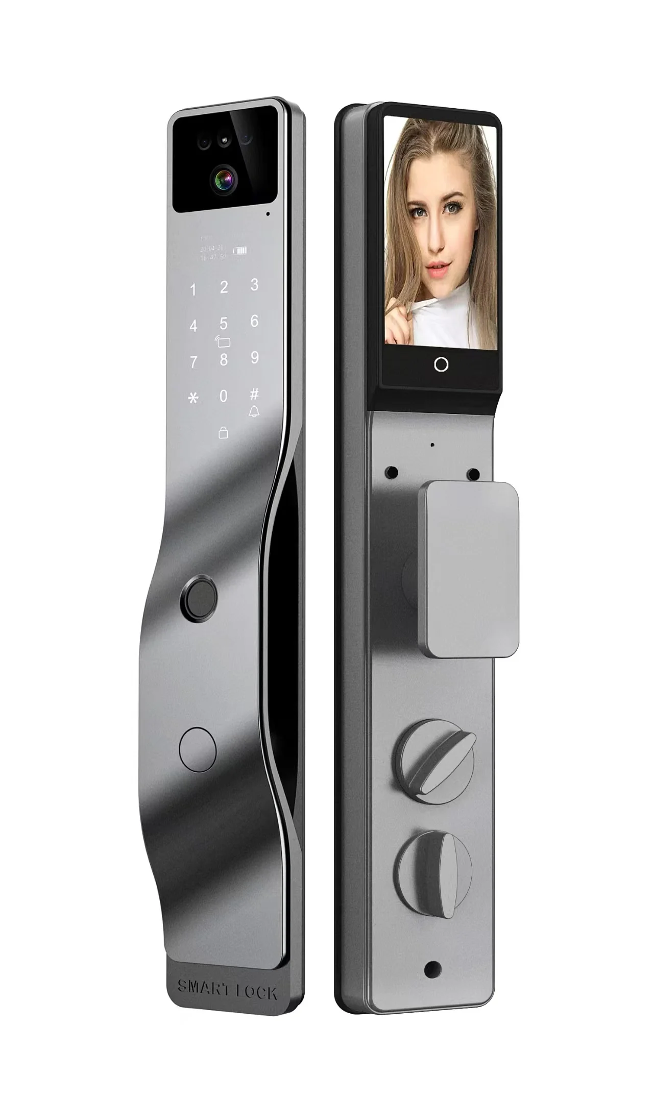 Factory Multi Language WiFi Smart Lock 3D Face Visual Intercom