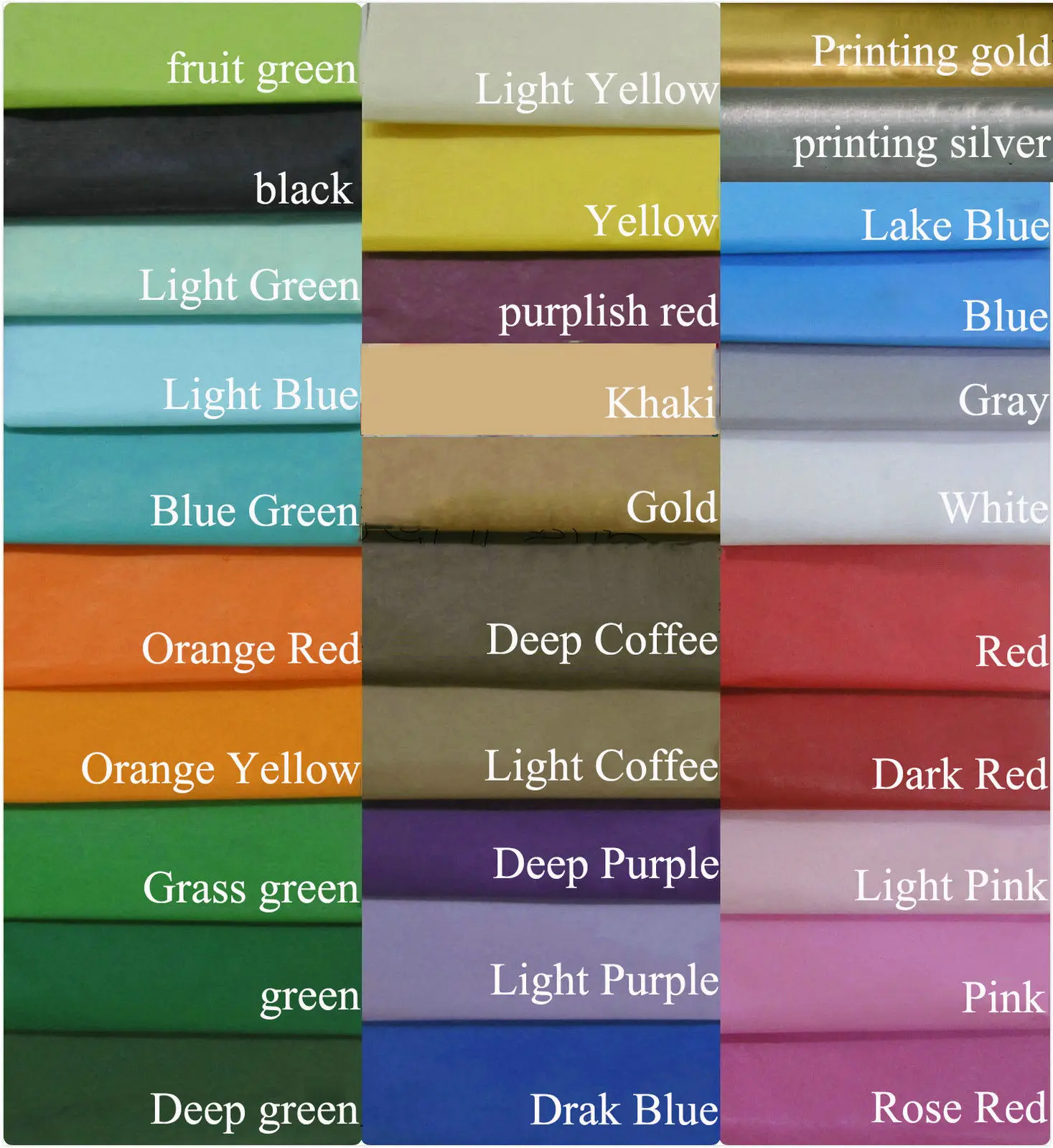 
10 листов не содержащая кислоты папиросной бумаги различные цвета бумаги оболочки 50*75 см для подарка 