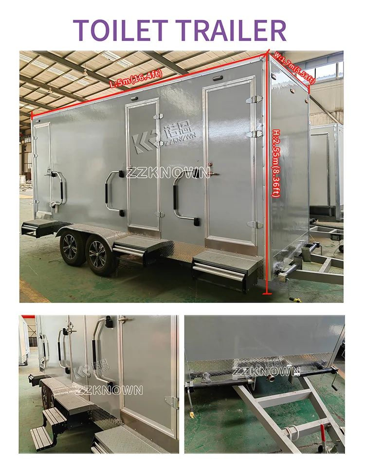 Mobile Bathroom Portable Toilets Restroom Trailers Public Toilet Shower