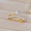 Cherry Blossom Enamel Adjustable Ring