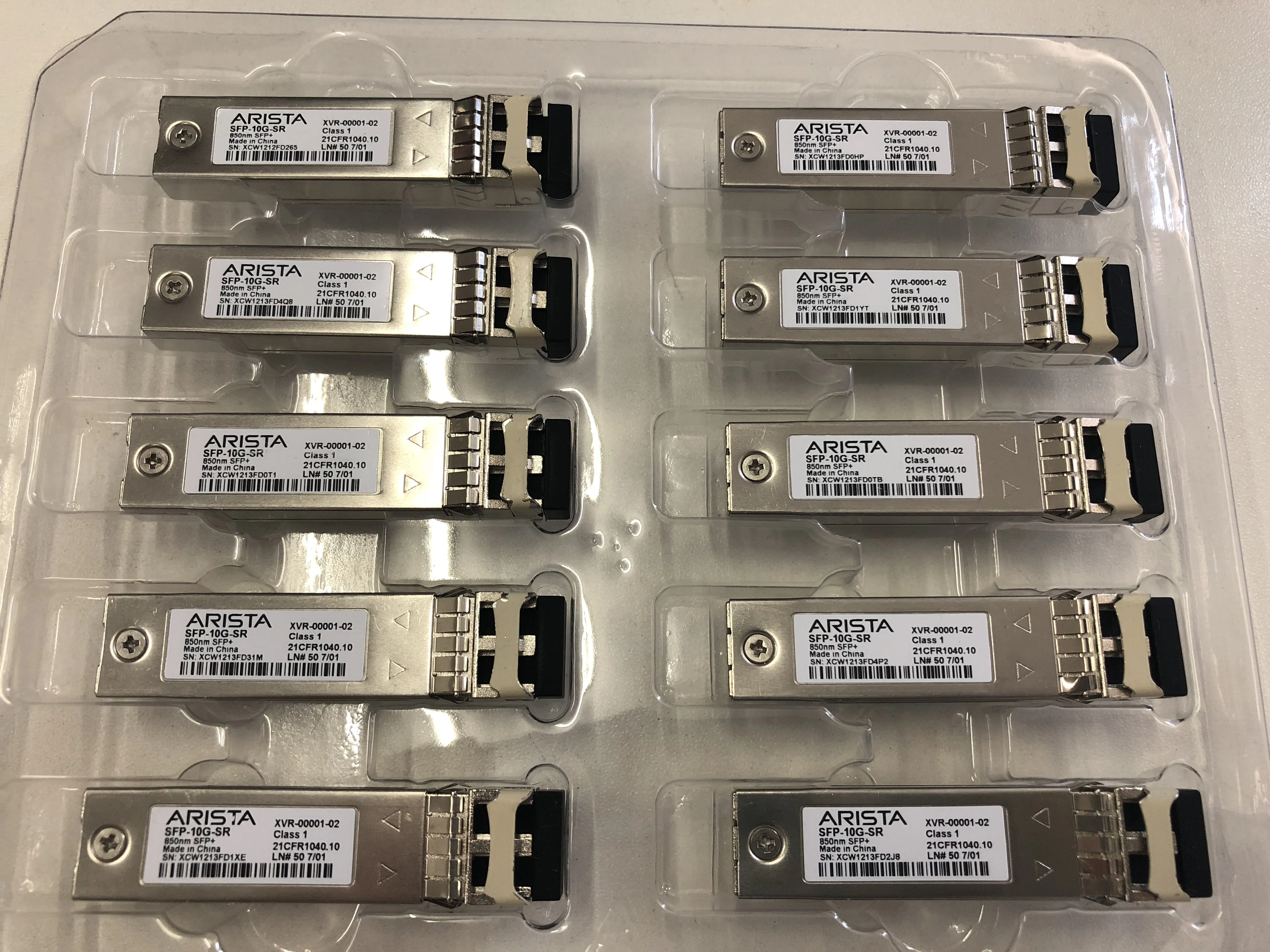 専用　Arista SFP-10G-SR 850nm SFP まとめ売り SFP-10G-SR-AR-AO | Arista Networks® | Transceivers - AddOn Networks