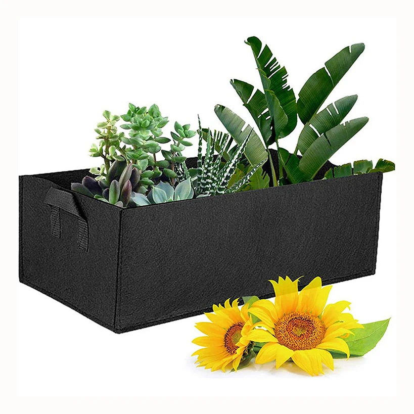 Ορθογώνιος μη που υφαίνεται αυξάνεται αυξημένες εγκαταστάσεις κρεβατιών κήπων τσαντών τις ύφασμα αυξάνεται την τσάντα 0