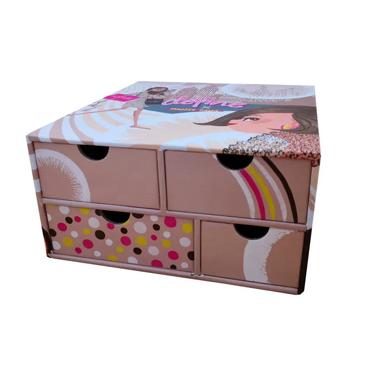 Custom Double Drawer Color Printing Drawing Box Package Slide Drawer ...