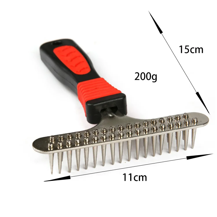 wide tooth metal dog comb