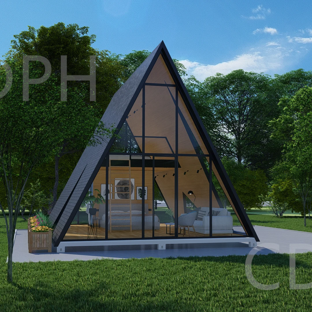 에어비앤비 중국향 삼각형 지붕 조립식 주택, 카사 프리패브리카 모듈러 캐빈, 소형 주택, 메종 컨테이너 프리패브 하우스