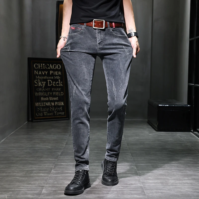 Wholesale Men s Long Slim Fit Denim Jeans Low Priced Plain Skinny Style Casual Fabric Material Custom Stock Original Fashion Alibaba