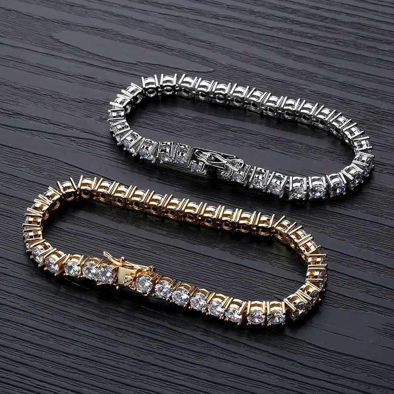 Bracelet Fake Chains With Diamonds 18K Gold Plated Jewelry MM Hip