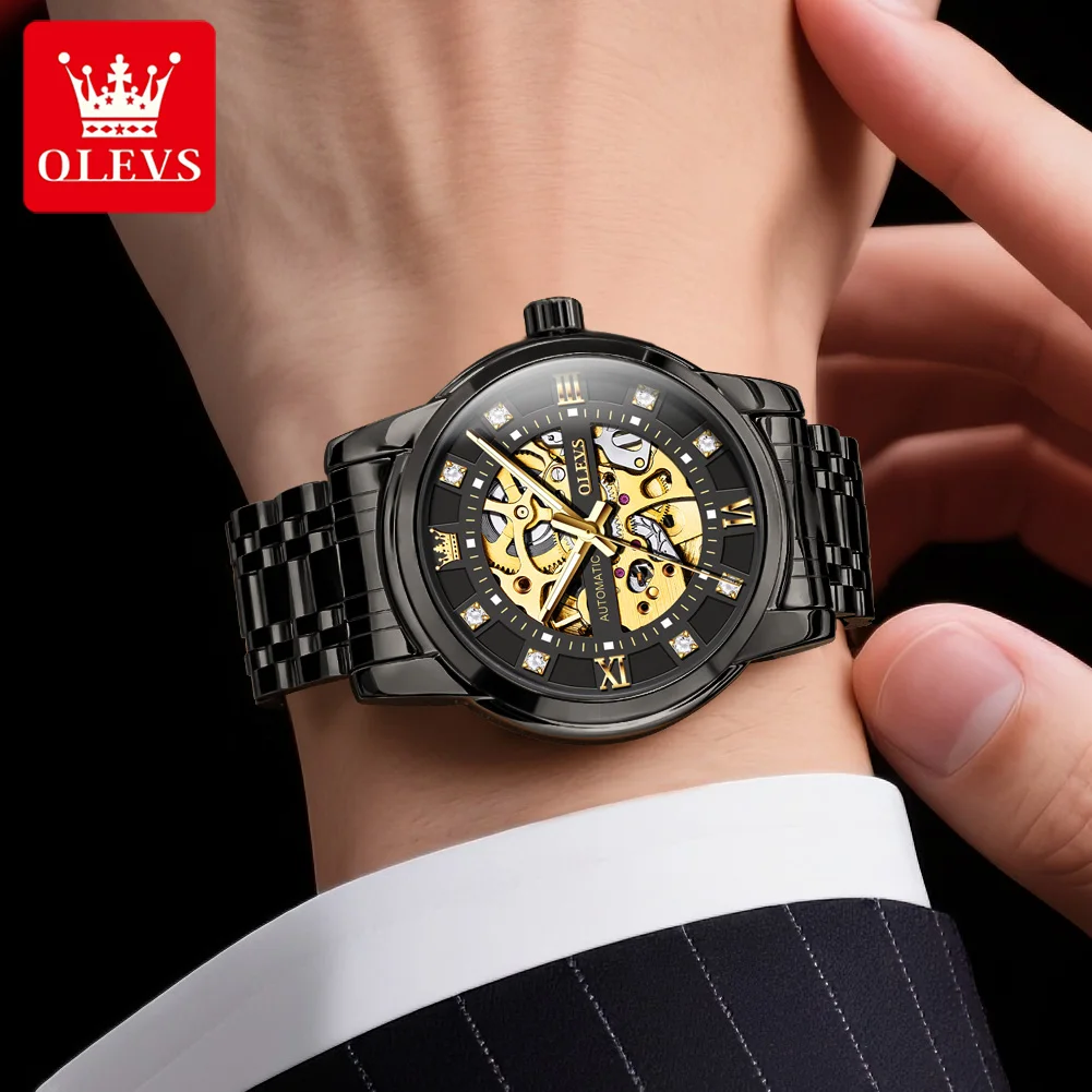OLEVS 9901 Diamond Stainless Steel Men's Watch