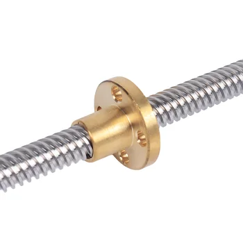 OEM Flange Nut with Screw Shaft for Linear Module or Machining Tools Support Custom ACME Thread Trapezoidal Screw